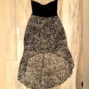 NEVER WORN WITH TAGS Wet seal dress medium Cheetah print short front long back